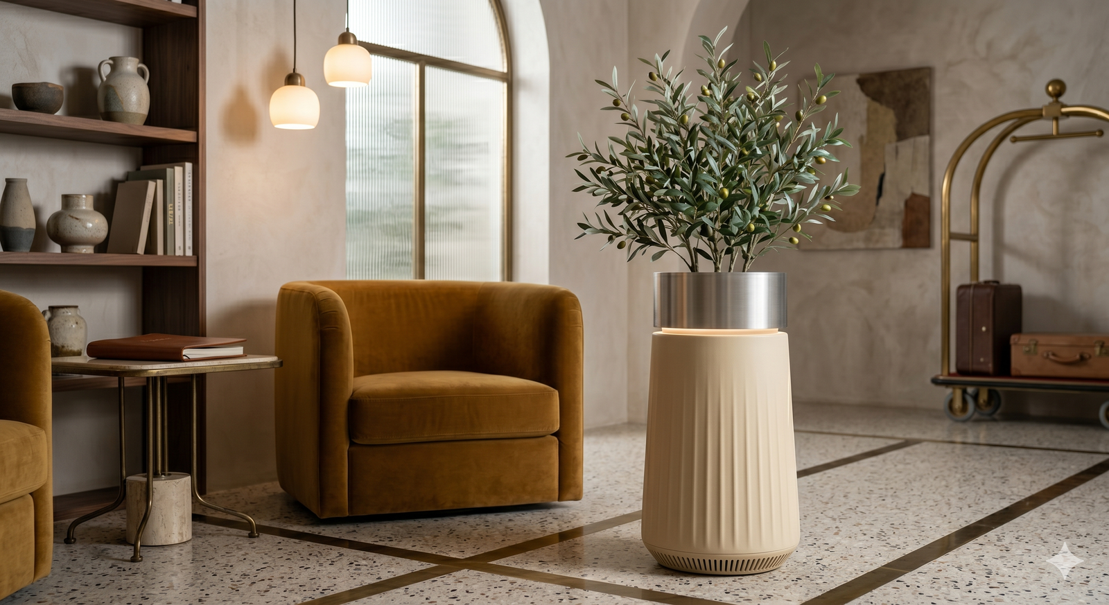 OxyFlora in a hotel lobby